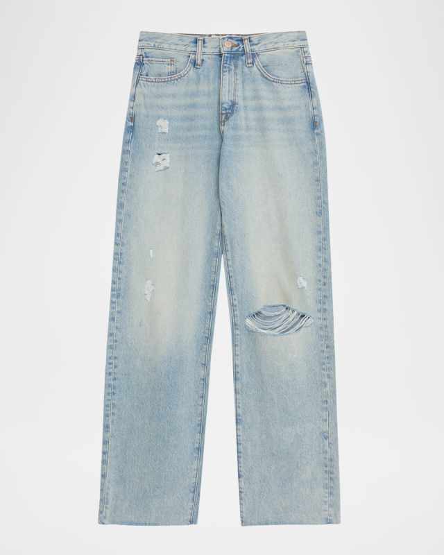 Birkin Distressed Mid-Rise Jeans